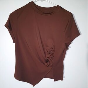 Brown Ruched Women's Top